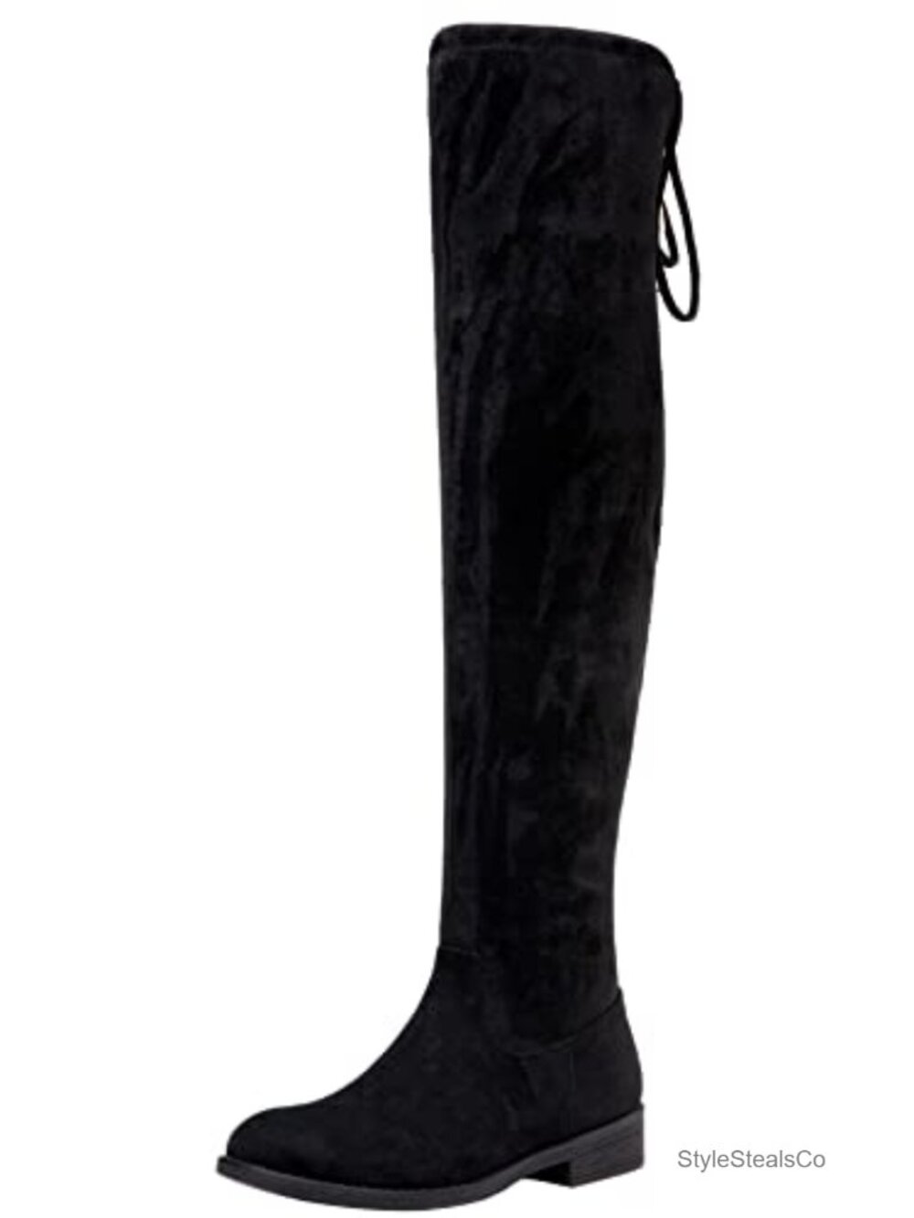 Synthetic Suede Over the Knee Thigh High Flat Boots